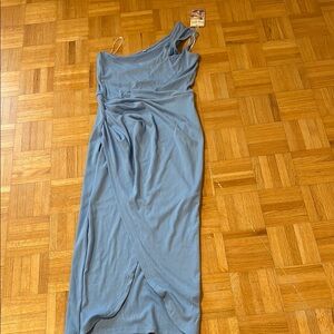 Halara Elegant Blue One-Shoulder Dress